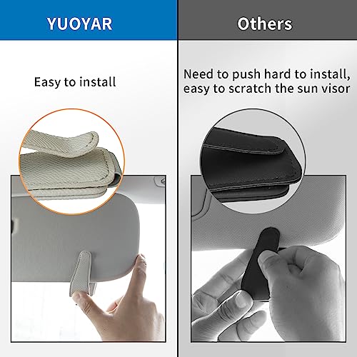 2 Packs Magnetic Sunglass Holder for Car Visor (Grey / 2pcs)