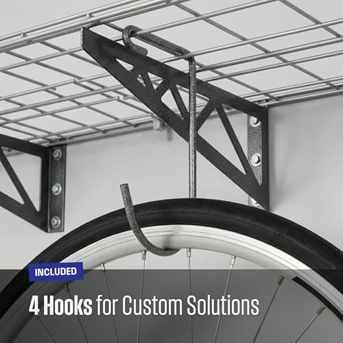Steel Garage Wall Shelves 4 (24"x48" (4-Pack) / Hammertone)