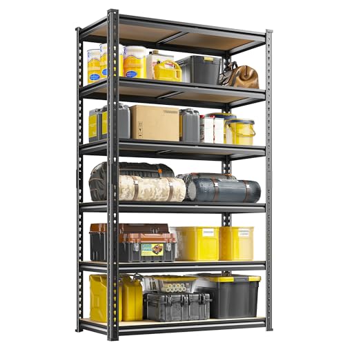 6 Tier Storage Shelves Adjustable Shelving Units for Garage Home (15.7"D × 31.5"W × 78"H)