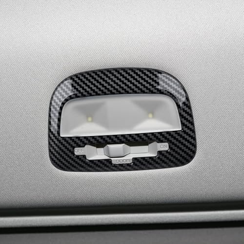 Rear Roof Reading Light Lamp Cover Trim Decal Only for 2022 2023 2024 2025 2026 Subaru Forester Accessories ABS Carbon Fiber Stickers (Rear Roof Reading Light Decal)
