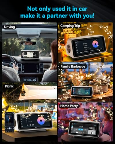 Portable Apple Carplay Screen for Car (White)