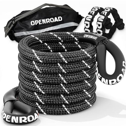 Kinetic Recovery Tow Rope (Black / 1"x30ft)