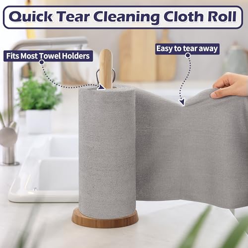 Microfiber Cleaning Cloth Roll (75PK / Grey)