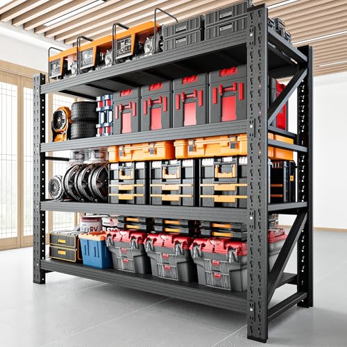 3000LBS Storage Shelves (48"W x 23.7"D x 70"H / Black)