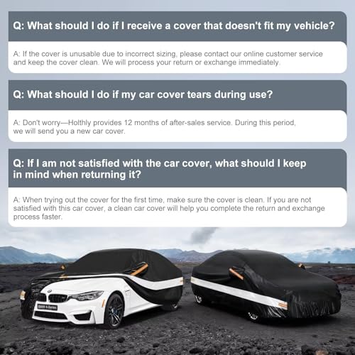10 Layers Car Cover Custom Fit for BMW 4Series (Black Gray / Custom Fit for BMW 4-Series)