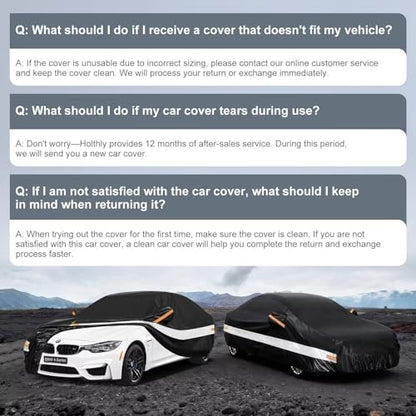 10 Layers Car Cover Custom Fit for BMW 4Series (Black Gray / Custom Fit for BMW 4-Series)