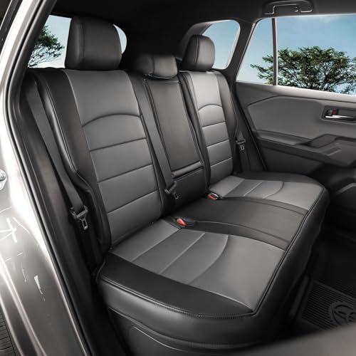 Camry Car Seat Covers Custom for Toyota 2025 2026 Camry (Leatherette(Black/Gray-2) / 2025-2026 Camry Hybrid (XLE/XSE))