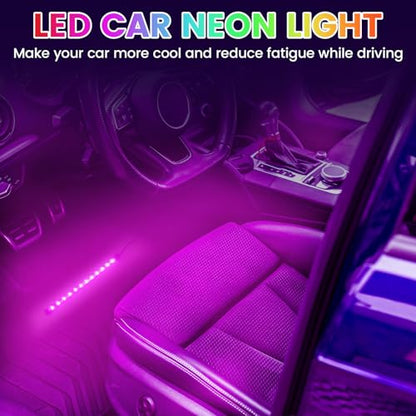 Pink LED Strip Lights 2in1 Light Ambient Light Strip Flexible Color for TV (Purple)