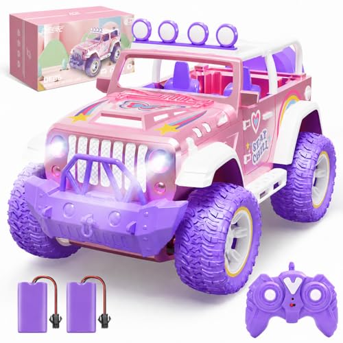 Pink Remote Control Car for Girls with Fog Mist & Music (Pink)