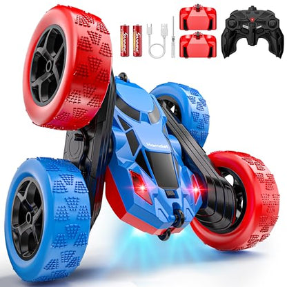 STEM Remote Control Car for Kids (Blue&red / Pro (USB-C & Modular Battery))