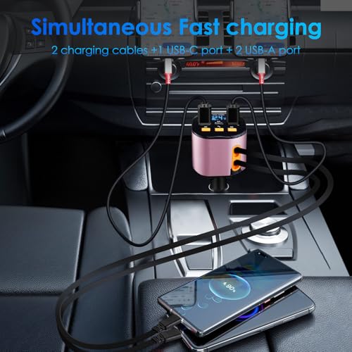 Retractable Car Charger (Pink)