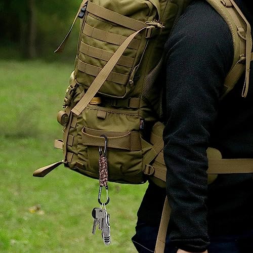 2 Pack Paracord Keychain Hook Carabiner Clips (Camo)
