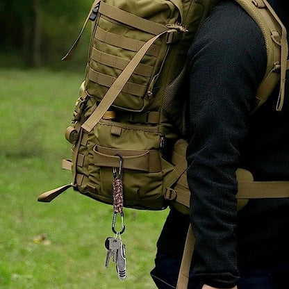 2 Pack Paracord Keychain Hook Carabiner Clips (Camo)
