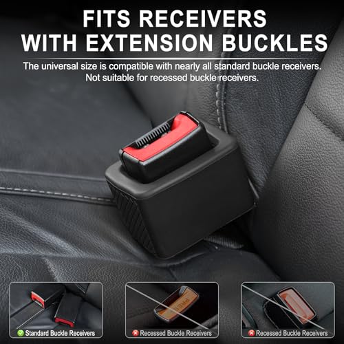 2PCS Seat Belt Buckle Holder (Black)