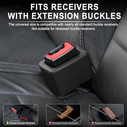 2PCS Seat Belt Buckle Holder (Black)