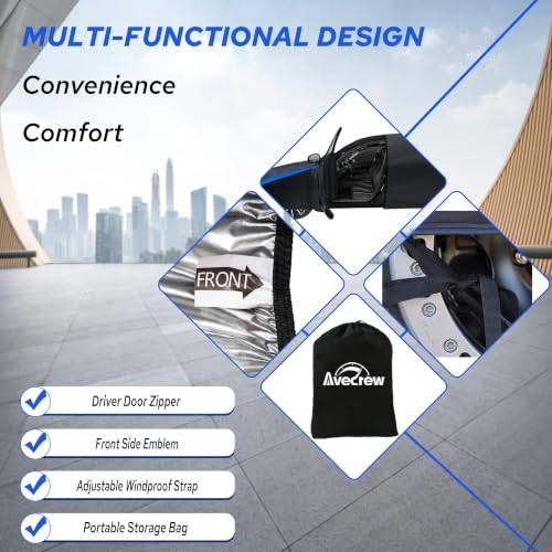 Car Cover Compatible with Chevy Corvette C8 (Black-Blue / Fit Corvette C8)