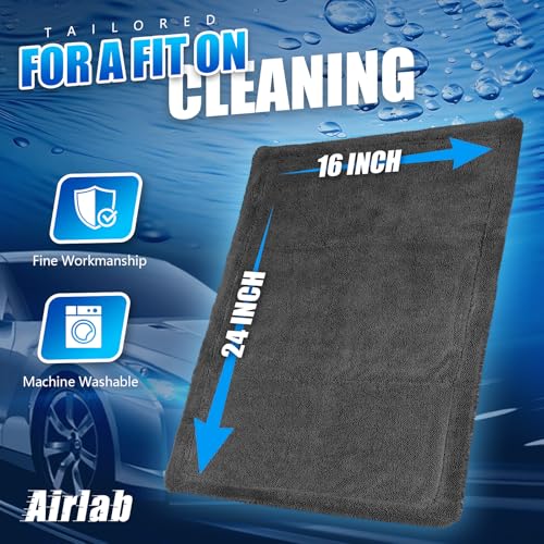 Microfiber Towel Car Drying Detailing Wash Cloth Car Care (Dark Grey)