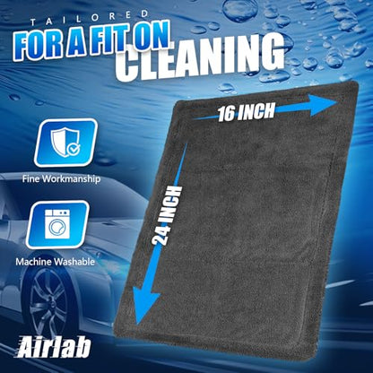 Microfiber Towel Car Drying Detailing Wash Cloth Car Care (Dark Grey)