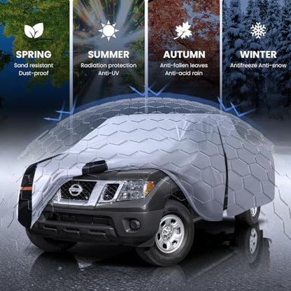 Multi Layer Nissan Frontier Truck Cover (W.Fit Frontier91998-2020) King/Crew Cab SB / White Truck Cover)