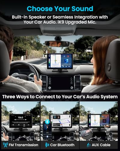 IK9 9" Wireless CarPlay & Android Auto Screen