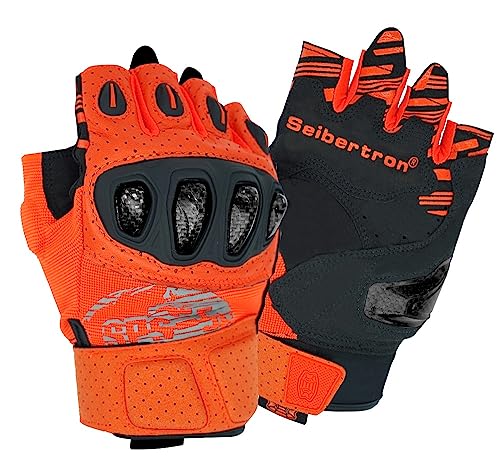 SPS 5 Unisex Touchscreen Road Racing Motorcycle MTB Sports Gloves Also fit BMX MX ATV Mountain Bike Bicycle Cycling Off (Orange SPS-5 / M Adult)