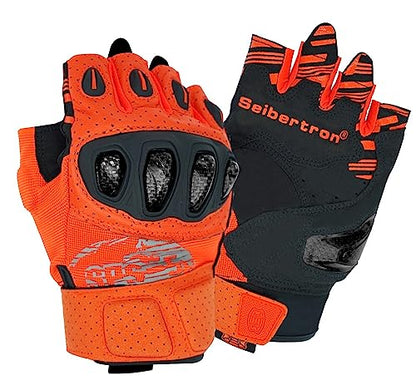 SPS 5 Unisex Touchscreen Road Racing Motorcycle MTB Sports Gloves Also fit BMX MX ATV Mountain Bike Bicycle Cycling Off (Orange SPS-5 / L Youth)