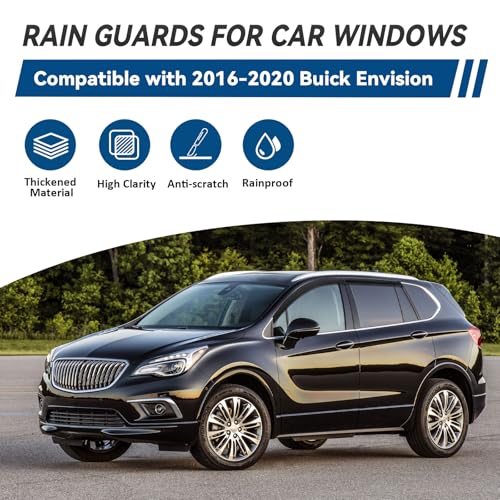 4pcs Window Visors Rain Guards for 2016 (2016-2020 Envision)