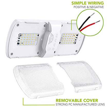 5 Pack RV LED Ceiling Double Dome Light Fixture with Built in Dimmer Interior Lighting for Car