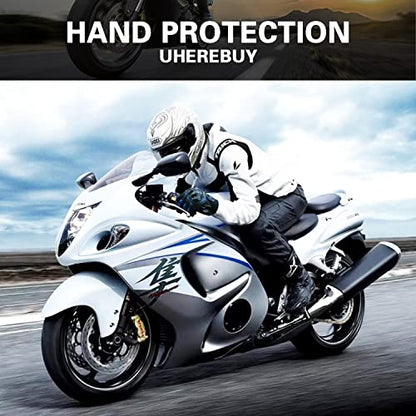 Motorcycle Gloves Touch Screen Full Finger Riding Gloves Knuckle Protection for Men and Women for Dirt Riding (Blue / Medium)