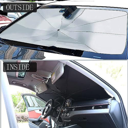 Foldable Car Windshield Sun Shade Umbrella Fit Sedan SUV Pickup Truck Most Vehicles Car Window Shades Front Windshield Sunshade