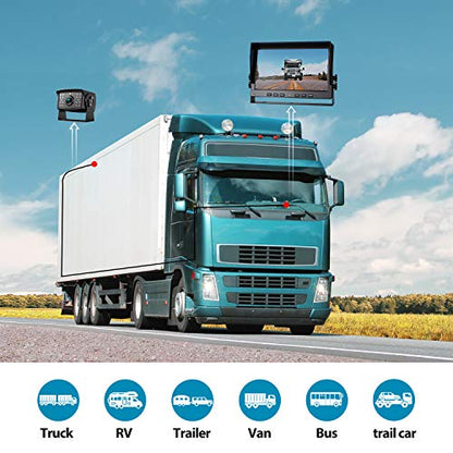 10" HD 1080P Wired Backup Camera with 10" Dual Split Screen Monitor (10-inch / Jet Black)