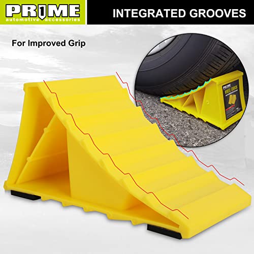 PR1ME Wheel Chocks with Non (wheel Chock 2 Pack)