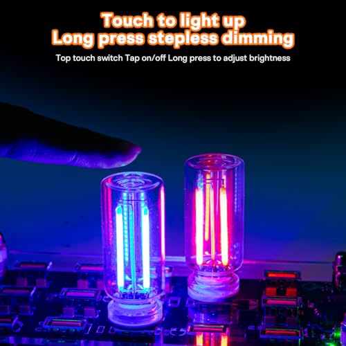 2PCS USB LED Lights for Car Interior (Blue)
