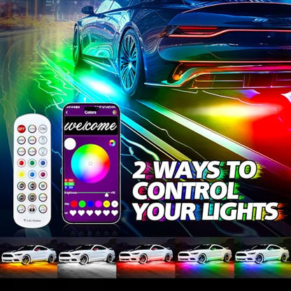 8PCS Car Underglow Light Bar Kit (8PCS)