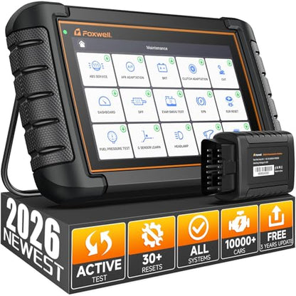 2026 FOXWELL Scanner NT809BT OBD2 Scanner Diagnostic Tool with 30+Resets (NT809BT Bidirectional Scanner Black)