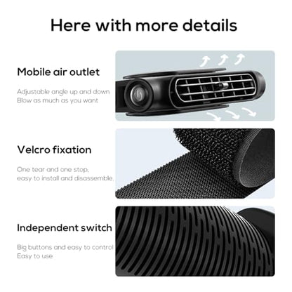 Upgrade Car Seat Cooling Fan (A-Black)
