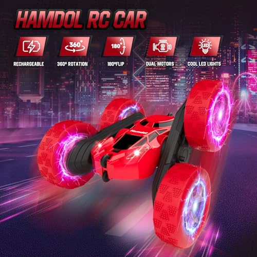 Remote Control Car for Kids Ages 6 (Red / Glow (Headlights & Wheel Lights))