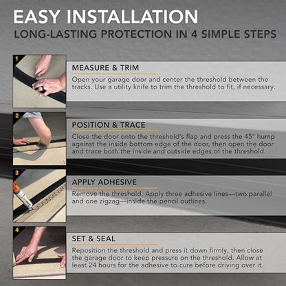 10 ft Garage Door Seal Threshold Strip (10 Feet)