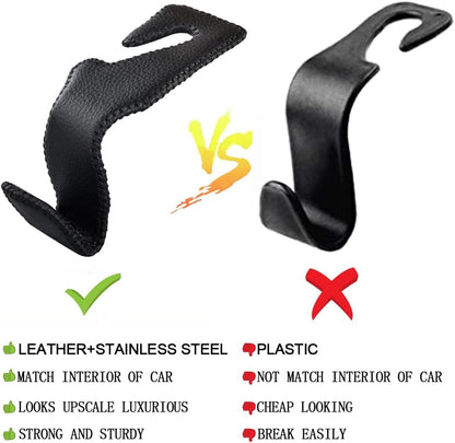 2 Pack Car Headrest Hooks (Green)