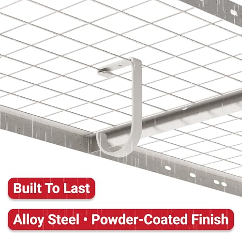 4 Pack Add On Storage Flat Hooks (Flat Hook x 4 / White)