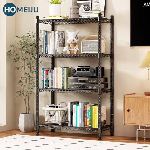 4 Tier Shelving Unit (4-Tier（13.77"D x 35.43"W x 54.33"H）)