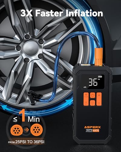 Tire Inflator Portable Air Compressor (Black)