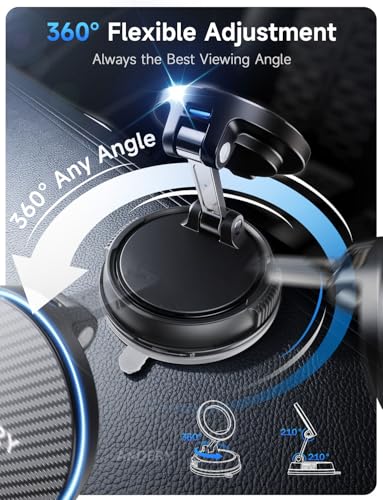 Only for iPhone Magsafe Car Mount Charger [15W Fast Wireless Charge (Carbon Fiber)