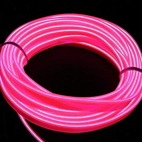 El Wire Neon Light Car Interior LED Lights (Pink / 5m)
