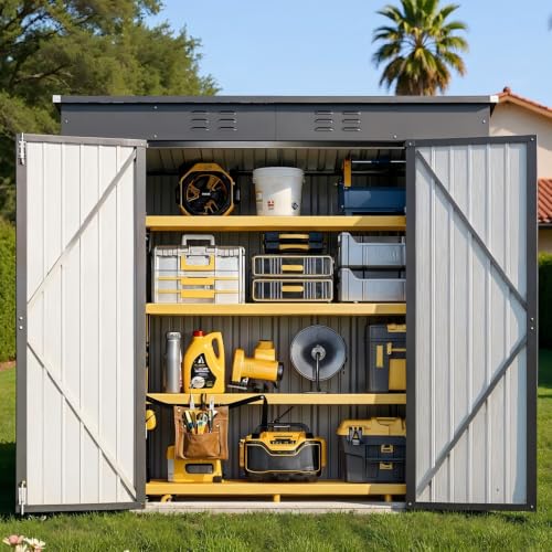 6' x 4' Outdoor Storage Shed (Dark Gray / 6' x 4')
