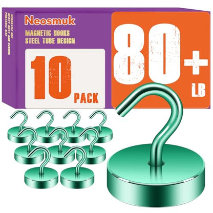 Magnetic Hooks Steel Tube Design for Cruise (Green / 80lb Magnetic Hooks)