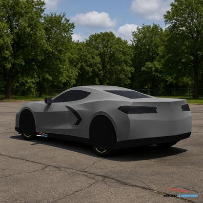 Car Cover I Fit for Corvette C8 I Indoor and Outdoor I Protection from Sun (Gray)