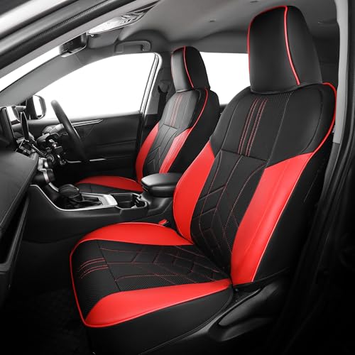 for Toyota RAV4 Seat Covers 2013 2014 2015 2016 2017 2018 RAV 4 XLE SE Limited Platinum Adventure (BlackRed / 2013-2018 Limited/XLE/SE/Platinum/Adventure)
