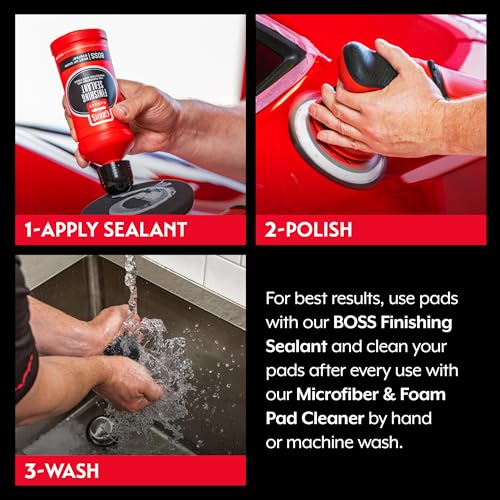 5.5" Black Foam Finishing Pads for Car Polishing and Detailing (5" Pads (Set of 2) / 5.5" (Set of 2))