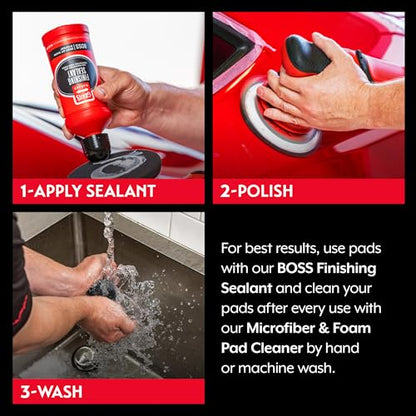 5.5" Black Foam Finishing Pads for Car Polishing and Detailing (5" Pads (Set of 2) / 5.5" (Set of 2))